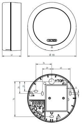 Grothe Funkgong-Set Wandmontage CALIMA 50