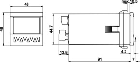 Ipf Electronic Zähler Multifunktion 48x108x48mm, Anzeige CM030980