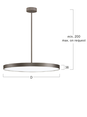 Lightnet LED-Pendelleuchte 3000K, schwarz BP5ABL-830H-D800-P