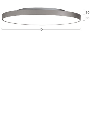 Lightnet LED-Anbauleuchte 4000K, silber BX5ASL-840H-D500