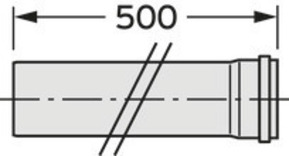 Vaillant Verlängerung DN150 500mm 0020095543