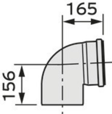 Vaillant Bogen 87 Grad DN160 PP 0020095552