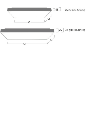 Lightnet LED-Anbauleuchte 3000K, silber CX2AEL-830H-Q330