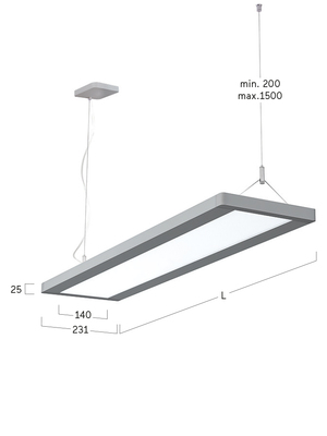 Lightnet LED-Pendelleuchte 3000K, schwarz JP4ABE-830M-L1500-Y