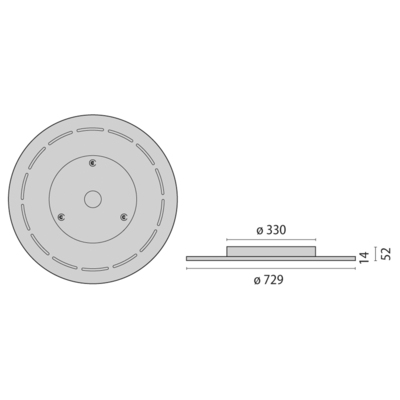 Performance in Light LED-Anbauleuchte 3000K, DALI 3116337