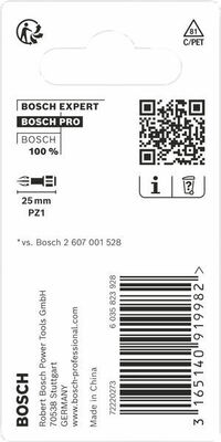Bosch Power Tools PRO Pozidriv Impact Bit, PZ1, 25 mm, 2-tlg. 2608522400