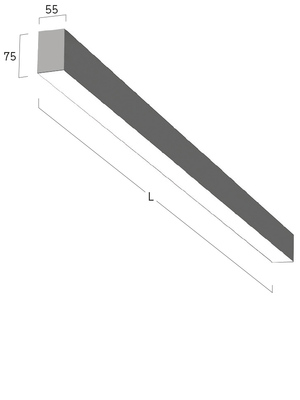 Lightnet LED-Anbauleuchte 4000K, schwarz LA3LBL-840H-L1502-B
