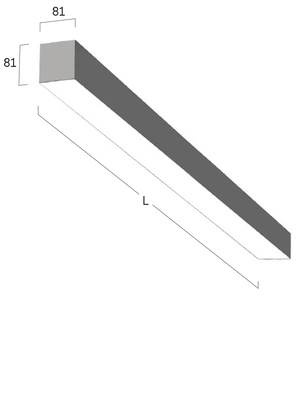 Lightnet LED-Anbauleuchte 3000K, silber LA5GEE-830H-L890