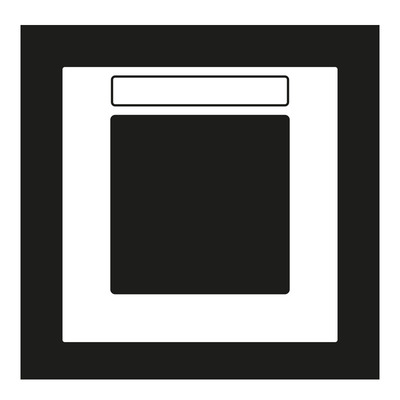 Jung Rahmen 1-fach Schriftfeld schwarz AC 581 BFNA SW