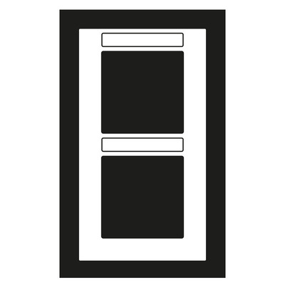 Jung Rahmen 2-f Schriftf. senkr schwarz AC 582 BFNA SW