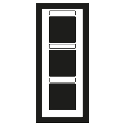 Jung Rahmen 3-f Schriftf. senkr anthrazit matt AC 583 BFNA ANM