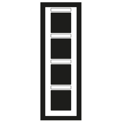 Jung Rahmen 4-f Schriftf. senkr anthrazit matt AC 584 BFNA ANM