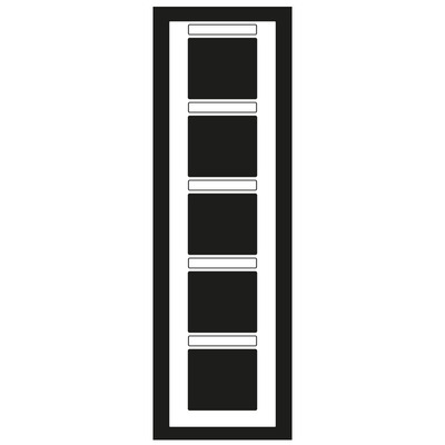 Jung Rahmen 5-f Schriftf. senkr anthrazit matt AC 585 BFNA ANM