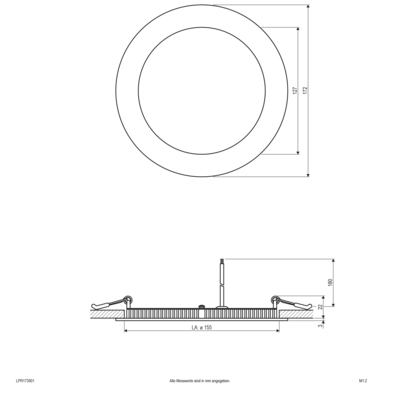 EVN Lichttechnik LED Einbau Panel 15W 350mA 4000K LPR 173 501