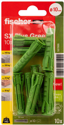 Fischer Deutschl. Dübel SX Plus Green SXPl.10x50K(VE10)