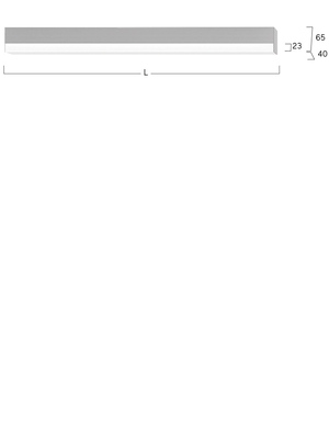 Lightnet LED-Anbauleuchte 3000K, silber LAXFEE-830M-L890