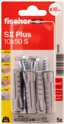 Fischer Deutschl. Dübel SX Plus SXPl.10x50SK(VE5)