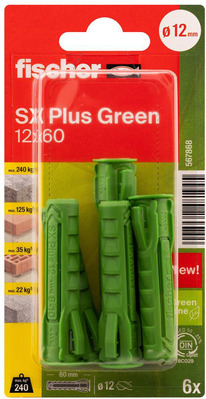 Fischer Deutschl. Dübel SX Plus Green SXPl.12x60K(VE6)