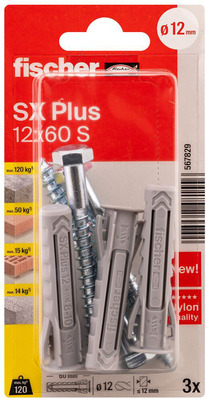 Fischer Deutschl. Dübel SX Plus SXPl.12x60SK(VE3)