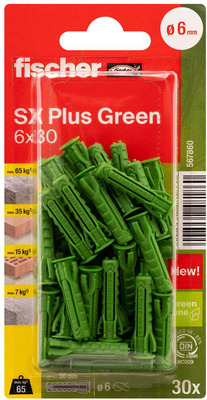 Fischer Deutschl. Dübel SX Plus Green SXPl.6x30K(VE30)