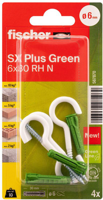 Fischer Deutschl. Dübel SX Plus Green SXPl.6x30RHNK(VE4)