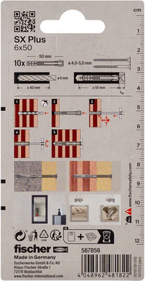 Fischer Deutschl. Dübel SX Plus SXPl.6x50K(VE10)
