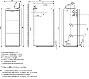 Vaillant Gas-Brennwertkessel 66,3 kW, E-Gas VKK 656/4 E-Gas