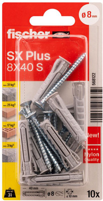 Fischer Deutschl. Dübel SX Plus SXPl.8x40SK(VE10)