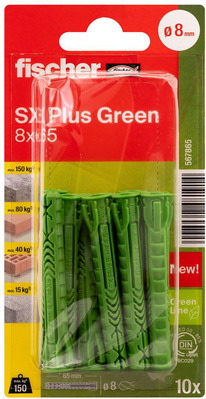 Fischer Deutschl. Dübel SX Plus Green SXPl.8x65K(VE10)