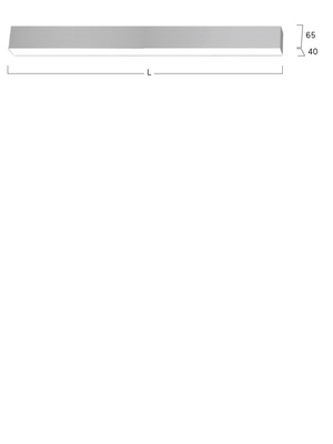 Lightnet LED-Anbauleuchte 4000K, schwarz LAXLBL-840H-L665-B