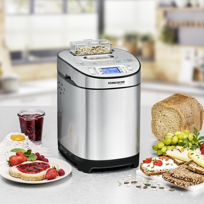 Rommelsbacher Brotbackautomat 550W 900gr edelstahl BA 550 eds/sw