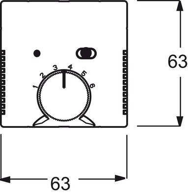 Busch-Jaeger Temperaturreglerabdeckung studioweiß matt 1795 HKEA-884