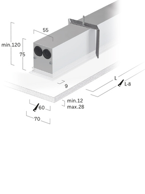 Lightnet LED-Einbauleuchte 4000K, silber LF3LEE-840M-L1768-A