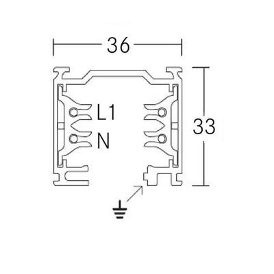 Brumberg Leuchten 3-Phasen-Stromschiene 2000mm weiß 88102070