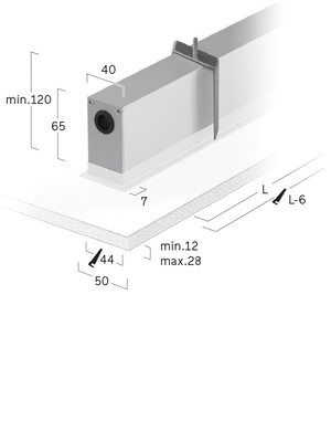 Lightnet LED-Einbauleuchte 3000K, silber LFXOEE-830M-L1192