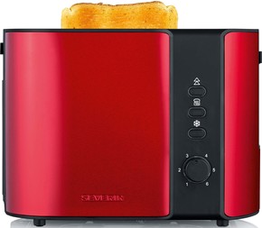 Severin Toaster 2 Scheiben AT 2217 Fire Red/sw