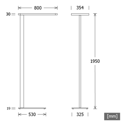 LTS Licht&Leuchten LED-Stehleuchte 4000K DIM schwarz PIANO-S0800840DIM sw
