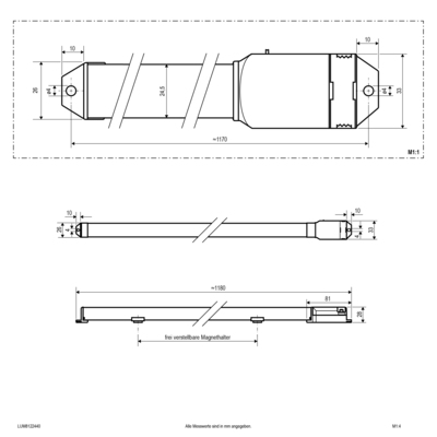 EVN Lichttechnik LED-Sanierungsleuchte T8 840, ML, 1,2m LUM8122440
