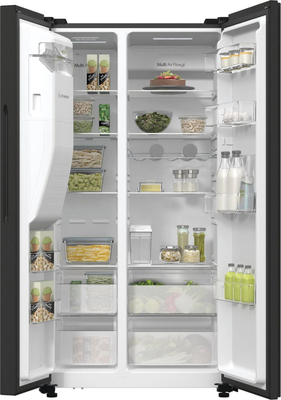 Hisense Kühl/Gefrierkombi SbS dark steel look RS5P535NTFE