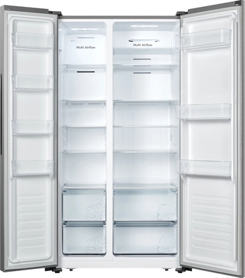 Hisense Kühl/Gefrierkombi SbS steel look RS677N4ACC