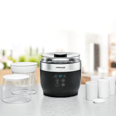 Rommelsbacher Joghurt/Frischkäsebereiter 1,2l Glasb.+ 4Becher JG 80