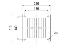 Maico Ausblasschutzgitter für Nennweite 180 SGAI 18