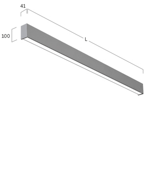 Lightnet LED-Wandleuchte 4000K, silber LWXOEE-840M-L600