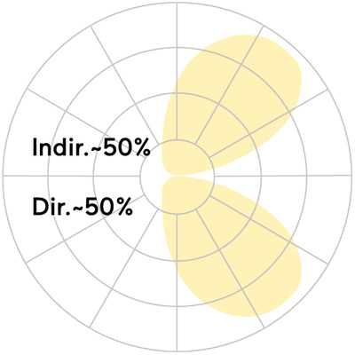 Lightnet LED-Wandleuchte 4000K, silber LWXYEE-840H-L1185