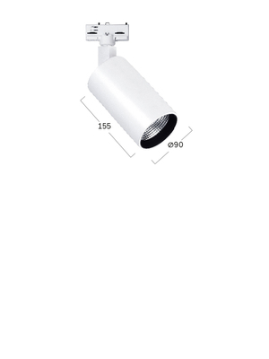 Lightnet LED-Stromschienenstrahler 3000K, silber PC6DSE-930FM-SKG