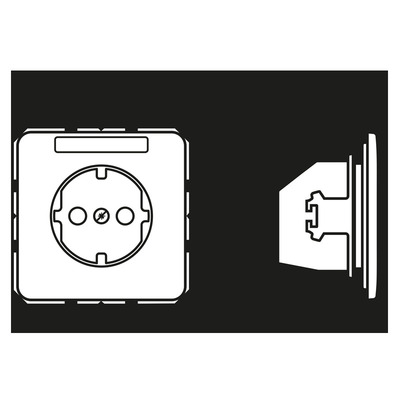 Jung SCHUKO-Steckdose 16A 250V m.Berührungsschutz CD 1520 BFKINA BR