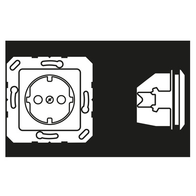Jung SCHUKO-Steckdose 16A 250V m.Berührungsschutz CD 5120 BFKI WW