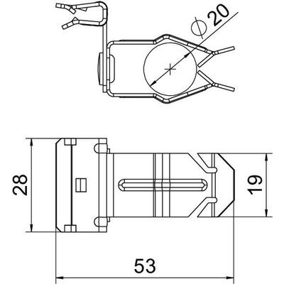 OBO Bettermann Vertr Trägerklammer m.Rohraufnahme 20mm SCHPO 1,5-4 D20