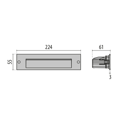 Performance in Light LED-Wandeinbauleuchte 3000K 3120550