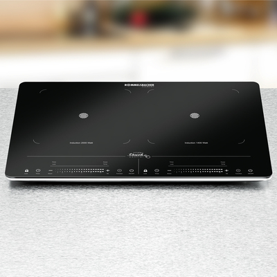 Rommelsbacher Induktion Doppelkochplatte Slim Slider Glasker. CT 3420/IN